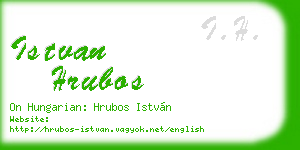 istvan hrubos business card